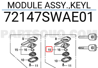 Honda 72147SWAE01 MODULE ASSY.,KEYL