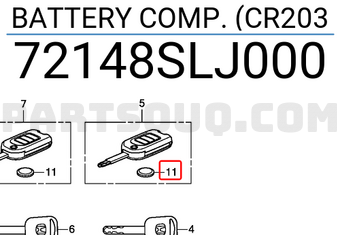 Honda 72148SLJ000 BATTERY COMP. (CR203