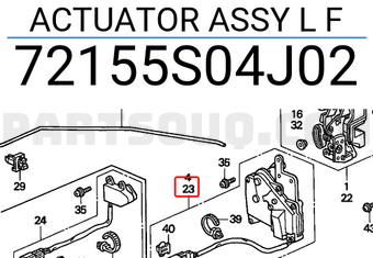 Honda 72155S04J02 ACTUATOR ASSY L F