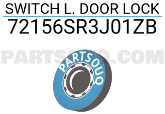 Honda 72156SR3J01ZB SWITCH L. DOOR LOCK