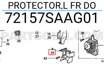 Honda 72157SAAG01 PROTECTOR,L FR DO