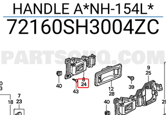 Honda 72160SH3004ZC HANDLE A*NH-154L*