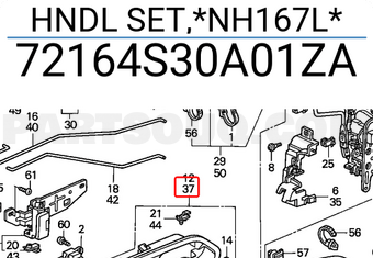 Honda 72164S30A01ZA HNDL SET,*NH167L*