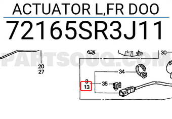 Honda 72165SR3J11 ACTUATOR L,FR DOO