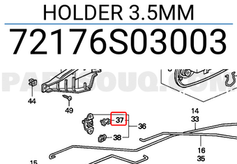 Honda 72176S03003 HOLDER 3.5MM