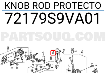Honda 72179S9VA01 KNOB ROD PROTECTO