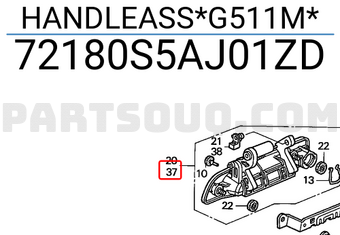 Honda 72180S5AJ01ZD HANDLEASS*G511M*