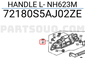 Honda 72180S5AJ02ZE HANDLE L- NH623M
