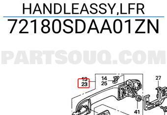 Honda 72180SDAA01ZN HANDLEASSY,LFR