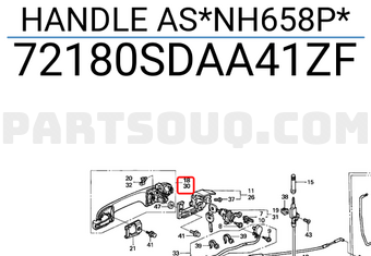 Honda 72180SDAA41ZF HANDLE AS*NH658P*