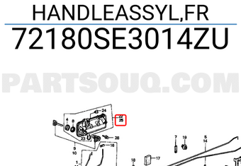 Honda 72180SE3014ZU HANDLEASSYL,FR
