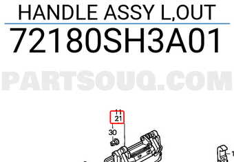 Honda 72180SH3A01 HANDLE ASSY L,OUT