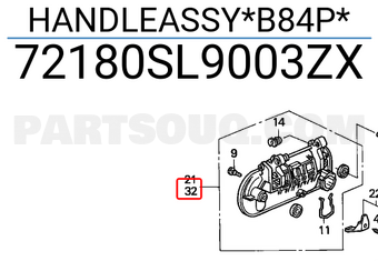 Honda 72180SL9003ZX HANDLEASSY*B84P*