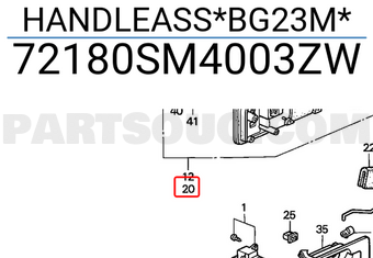 Honda 72180SM4003ZW HANDLEASS*BG23M*