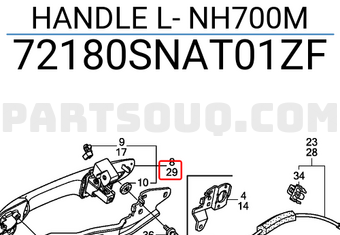 Honda 72180SNAT01ZF HANDLE L- NH700M