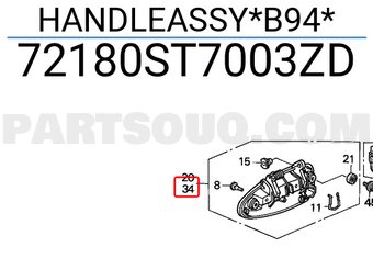 Honda 72180ST7003ZD HANDLEASSY*B94*