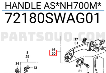 Honda 72180SWAG01 HANDLE AS*NH700M*