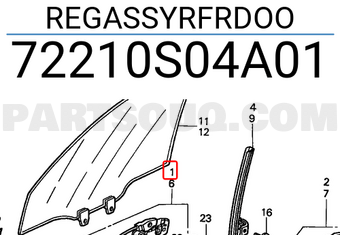 Honda 72210S04A01 REGASSYRFRDOO