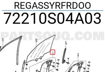 Honda 72210S04A03 REGASSYRFRDOO