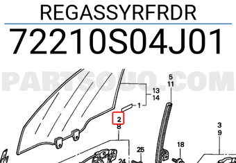 Honda 72210S04J01 REGASSYRFRDR