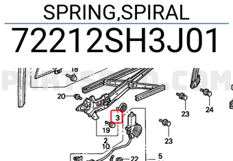 Honda 72212SH3J01 SPRING,SPIRAL