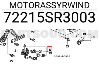 Honda 72215SR3003 MOTORASSYRWIND