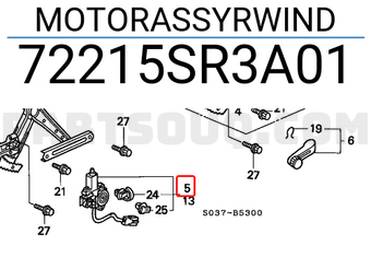 Honda 72215SR3A01 MOTORASSYRWIND