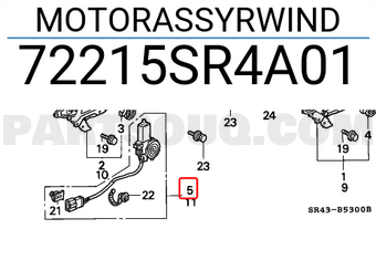 Honda 72215SR4A01 MOTORASSYRWIND