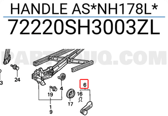 Honda 72220SH3003ZL HANDLE AS*NH178L*