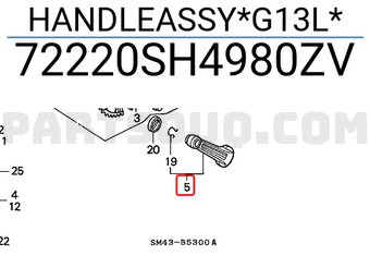 Honda 72220SH4980ZV HANDLEASSY*G13L*
