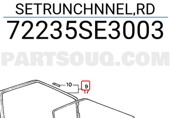Honda 72235SE3003 SETRUNCHNNEL,RD