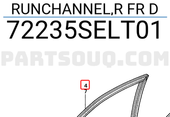 Honda 72235SELT01 RUNCHANNEL,R FR D