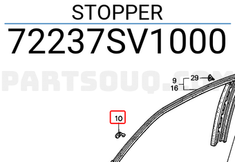 Honda 72237SV1000 STOPPER