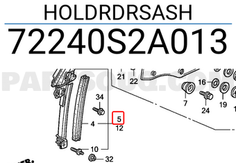 Honda 72240S2A013 HOLDRDRSASH