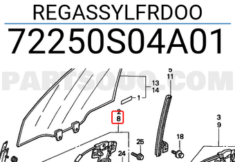 Honda 72250S04A01 REGASSYLFRDOO