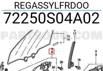 Honda 72250S04A02 REGASSYLFRDOO