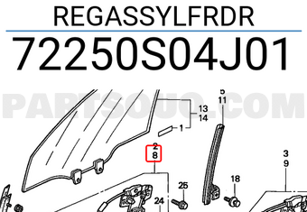 Honda 72250S04J01 REGASSYLFRDR