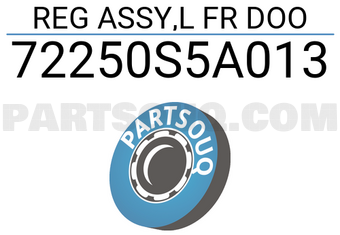 Honda 72250S5A013 REG ASSY,L FR DOO