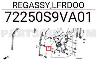 Honda 72250S9VA01 REGASSY,LFRDOO