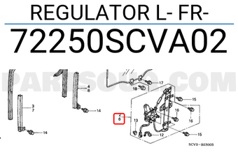 Honda 72250SCVA02 REGULATOR L- FR