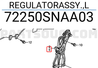 Honda 72250SNAA03 REGULATORASSY.,L