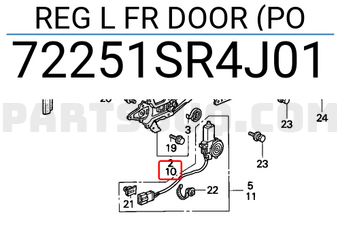 Honda 72251SR4J01 REG L FR DOOR (PO