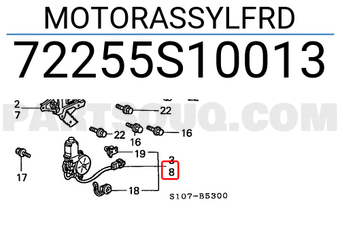 Honda 72255S10013 MOTORASSYLFRD