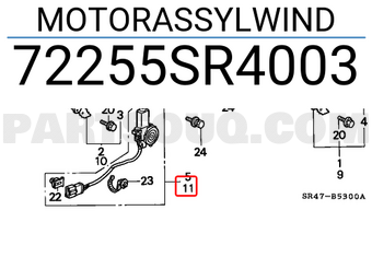 Honda 72255SR4003 MOTORASSYLWIND