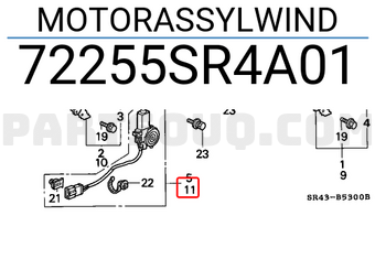 Honda 72255SR4A01 MOTORASSYLWIND