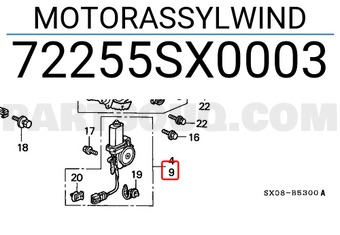 Honda 72255SX0003 MOTORASSYLWIND