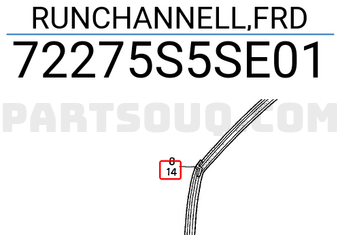 Honda 72275S5SE01 RUNCHANNELL,FRD