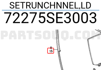 Honda 72275SE3003 SETRUNCHNNEL,LD