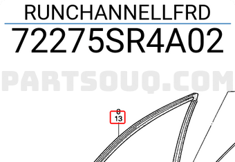 Honda 72275SR4A02 RUNCHANNELLFRD