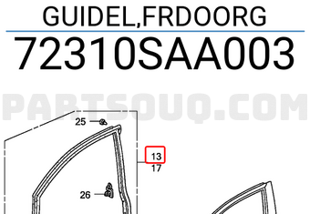 Honda 72310SAA003 GUIDEL,FRDOORG
